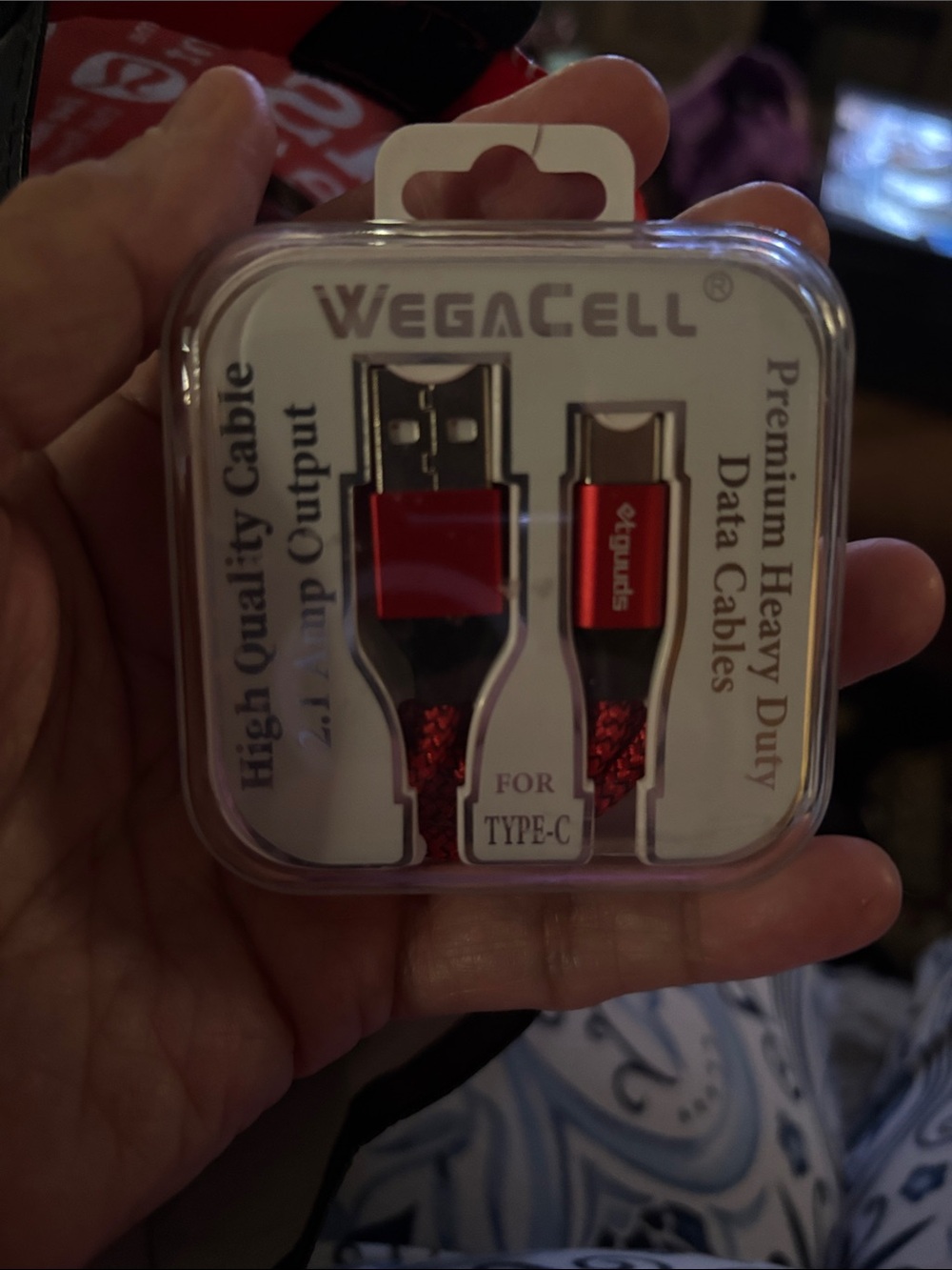 Red Type-C Fast Charging Data Cable